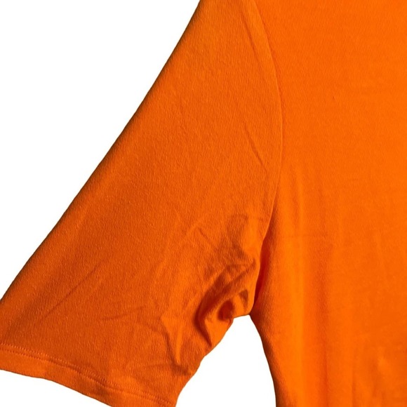 Naked Wardrobe BARE X Sweet T Mock Neck Crop Top In Deep Orange Size XL NWT - Picture 3 of 8